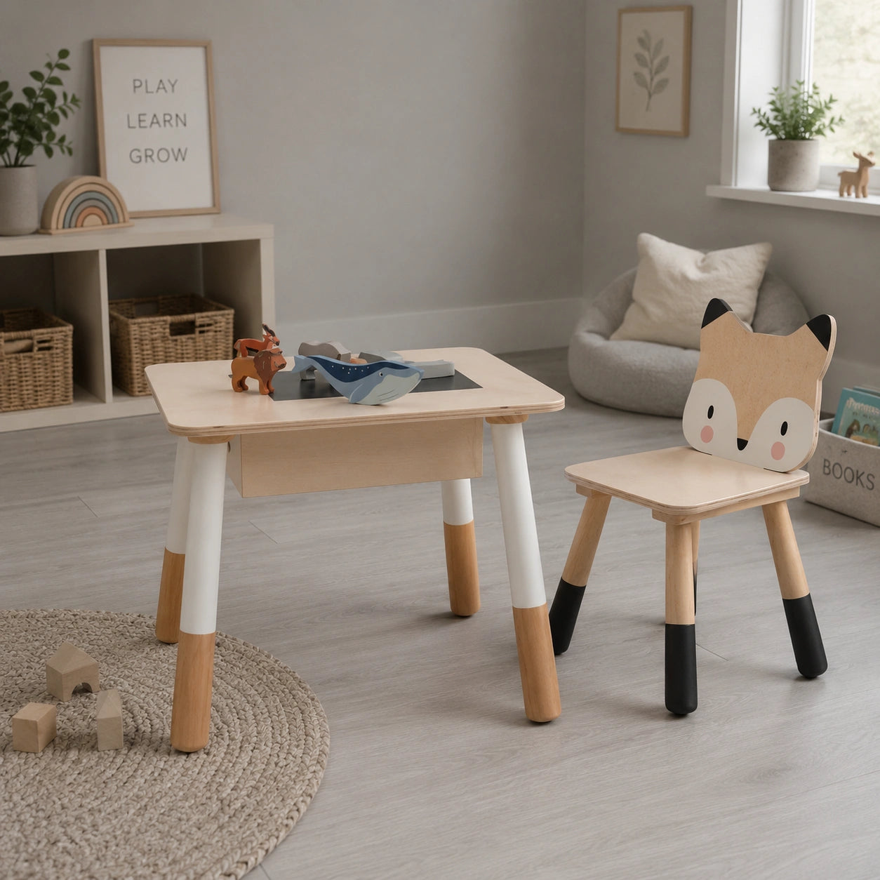 Tenderleaf Toys Forest Table And Chairs-Tenderleaf Toys Forest Table And Chairs