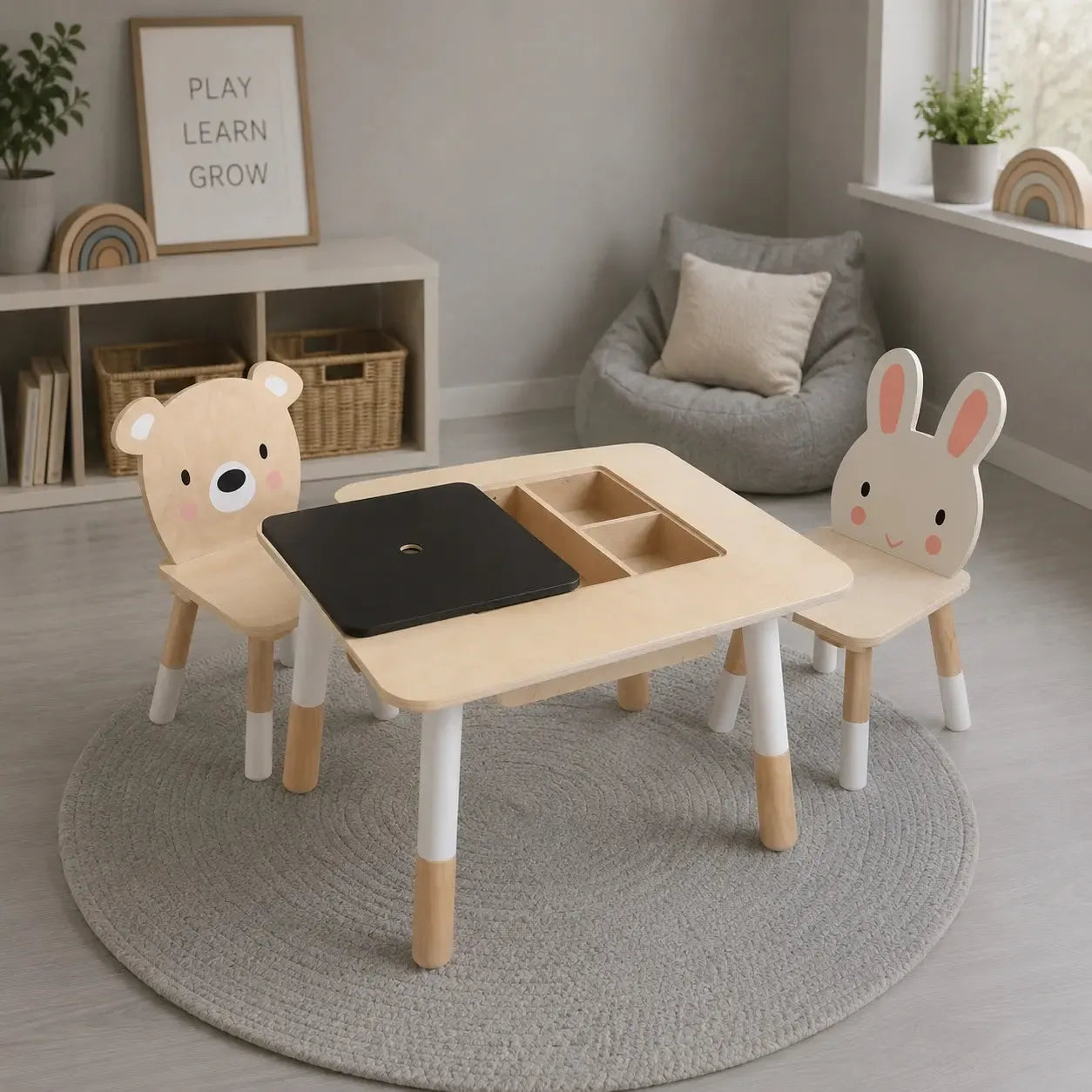 Tenderleaf Toys Forest Table And Chairs-Tenderleaf Toys Forest Table And Chairs