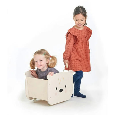 Tenderleaf Toys Pull Along Bear Cart-Tenderleaf Toys Pull Along Bear Cart