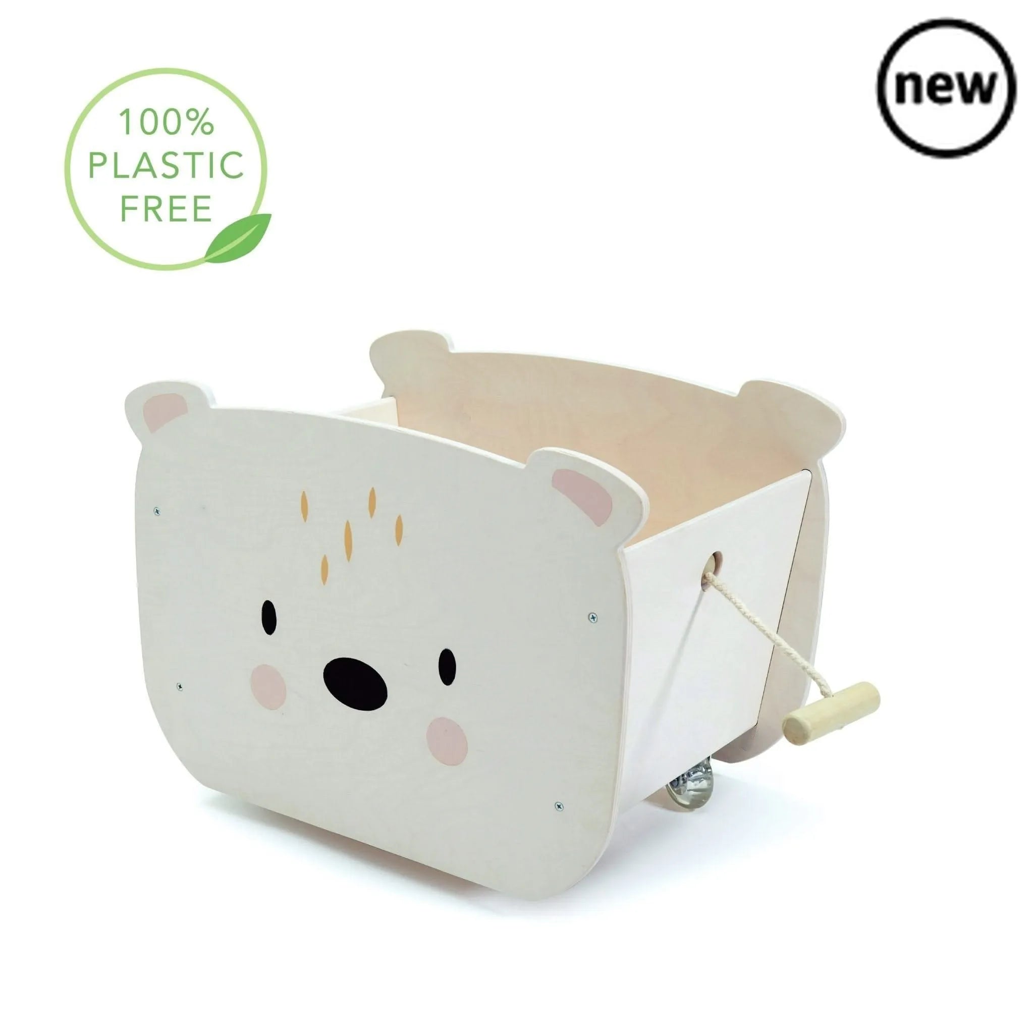 Tenderleaf Toys Pull Along Bear Cart-Tenderleaf Toys Pull Along Bear Cart