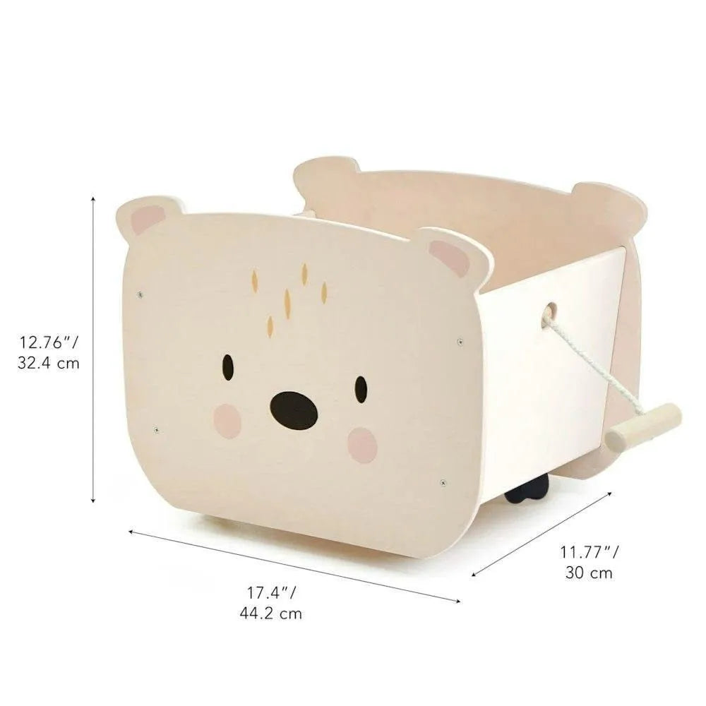 Tenderleaf Toys Pull Along Bear Cart-Tenderleaf Toys Pull Along Bear Cart