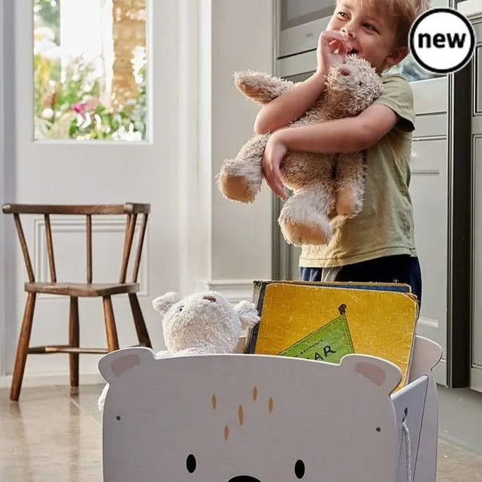 Tenderleaf Toys Pull Along Bear Cart-Tenderleaf Toys Pull Along Bear Cart
