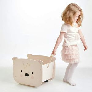 Tenderleaf Toys Pull Along Bear Cart-Tenderleaf Toys Pull Along Bear Cart