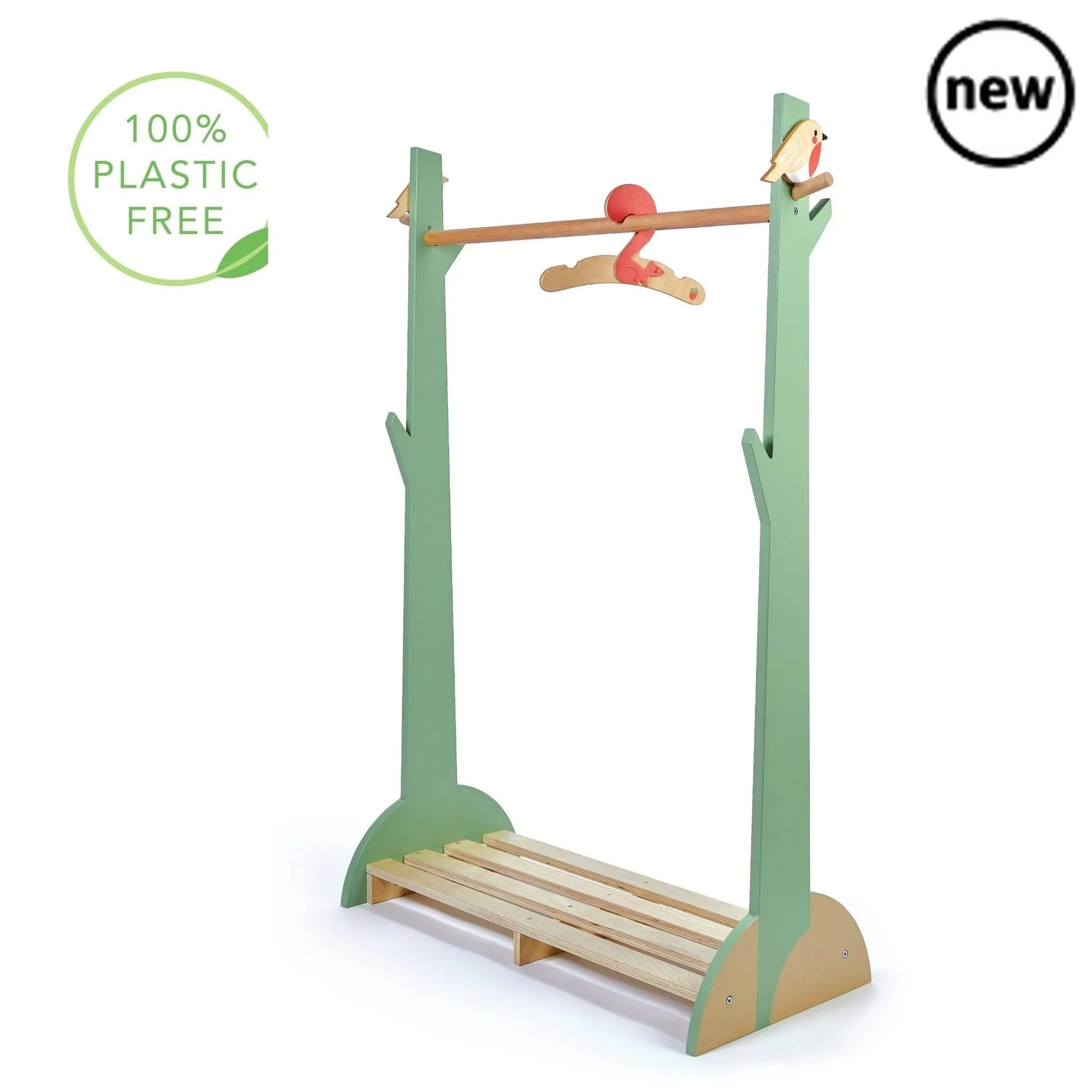 Tenderleaf Toys Wooden Forest Clothes Rail-Tenderleaf Toys Wooden Forest Clothes Rail