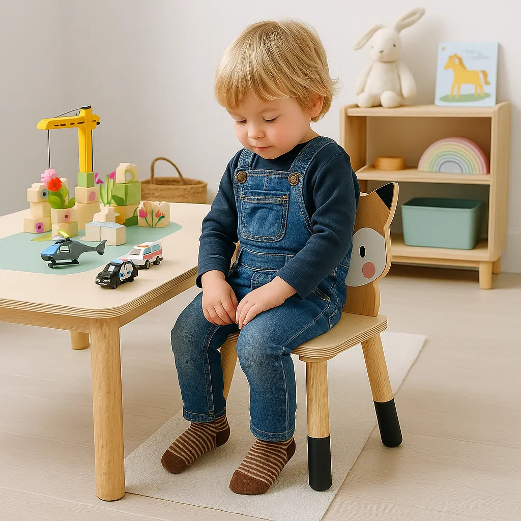 Tenderleaf Toys Wooden Forest Fox Chair-Tenderleaf Toys Wooden Forest Fox Chair