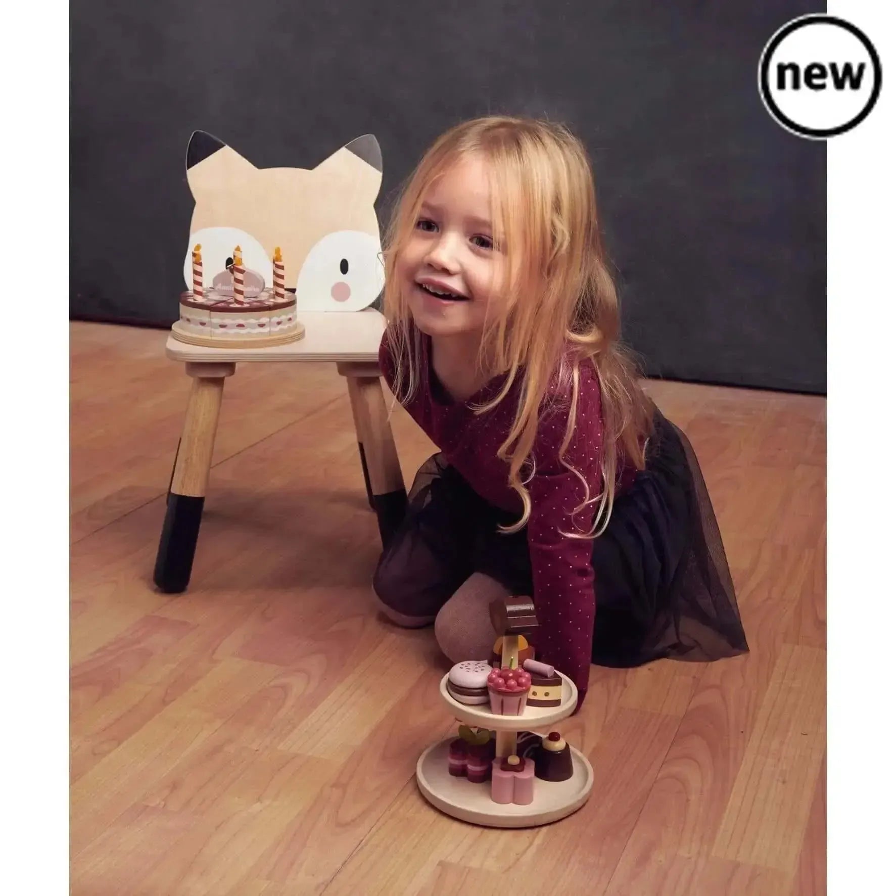 Tenderleaf Toys Wooden Forest Fox Chair-Tenderleaf Toys Wooden Forest Fox Chair