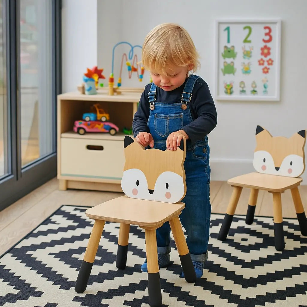 Tenderleaf Toys Wooden Forest Fox Chair-Tenderleaf Toys Wooden Forest Fox Chair
