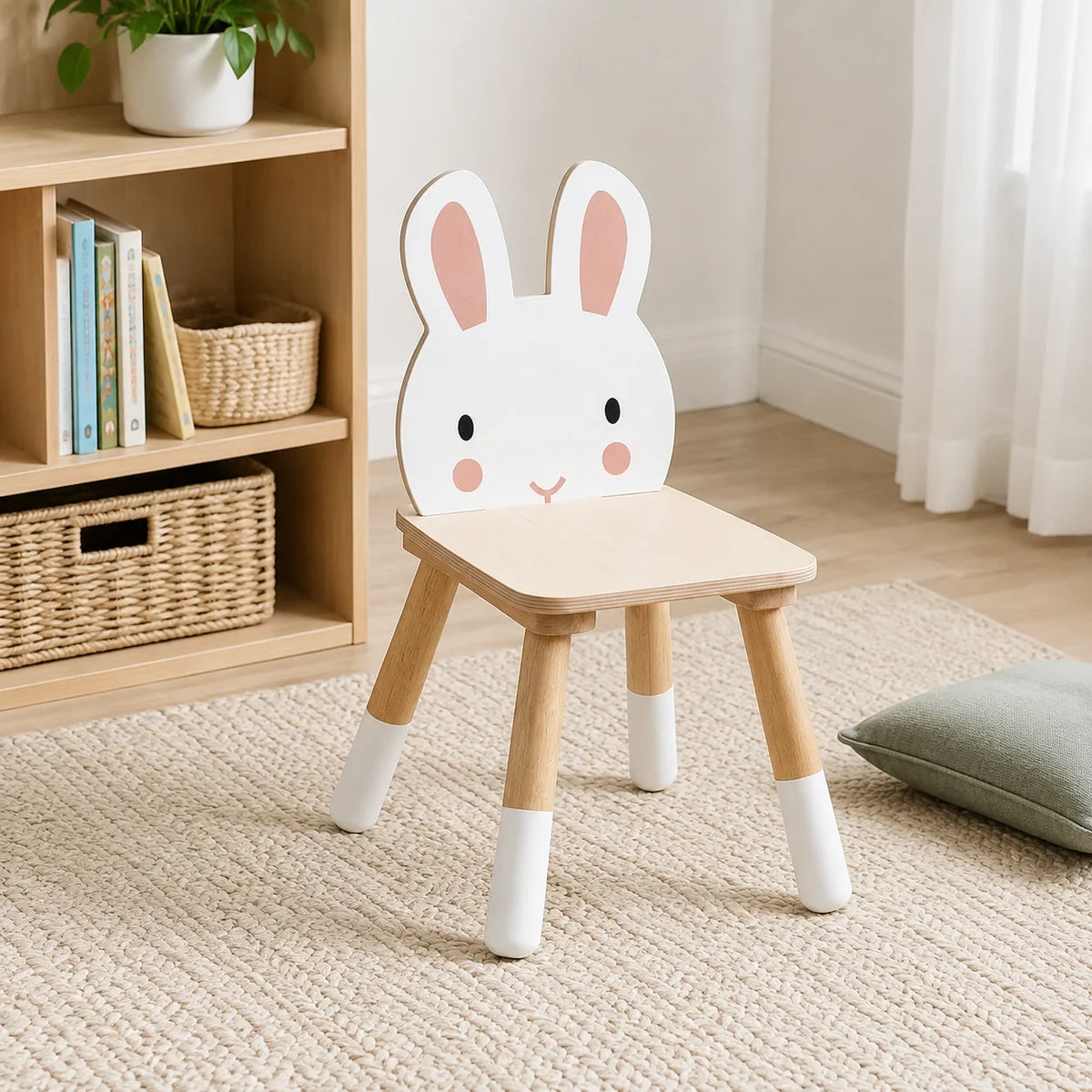 Tenderleaf Toys Wooden Forest Rabbit Chair-Tenderleaf Toys Wooden Forest Rabbit Chair