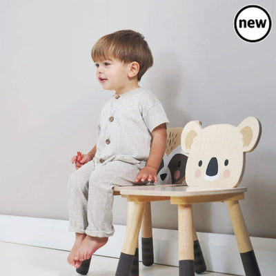 Tenderleaf Toys Wooden Forest Raccoon Chair-Tenderleaf Toys Wooden Forest Raccoon Chair