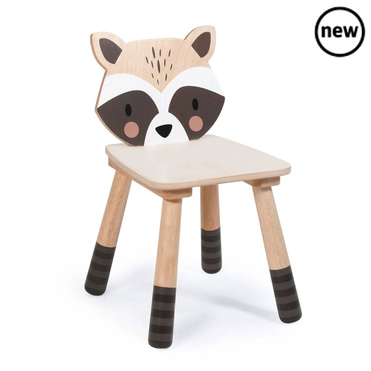 Tenderleaf Toys Wooden Forest Raccoon Chair-Tenderleaf Toys Wooden Forest Raccoon Chair