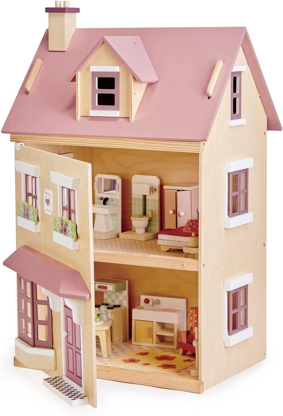 Tenderleaf Toys Wooden Foxtail Villa-Tenderleaf Toys Wooden Foxtail Villa