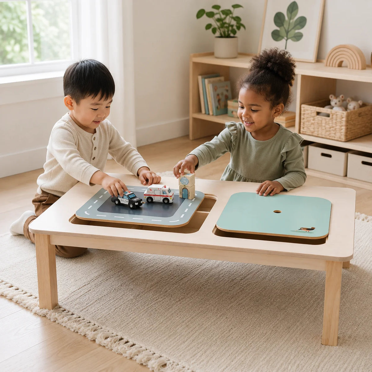 Tenderleaf Toys Wooden Large Play Table-Tenderleaf Toys Wooden Large Play Table