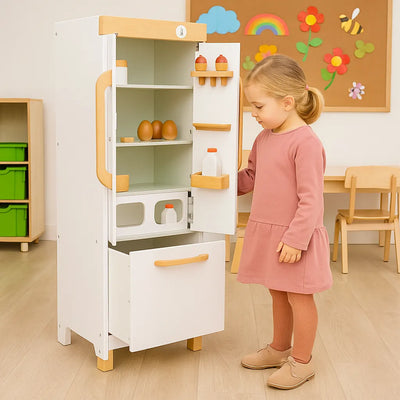 Tenderleaf Toys Wooden Refrigerator-Tenderleaf Toys Wooden Refrigerator
