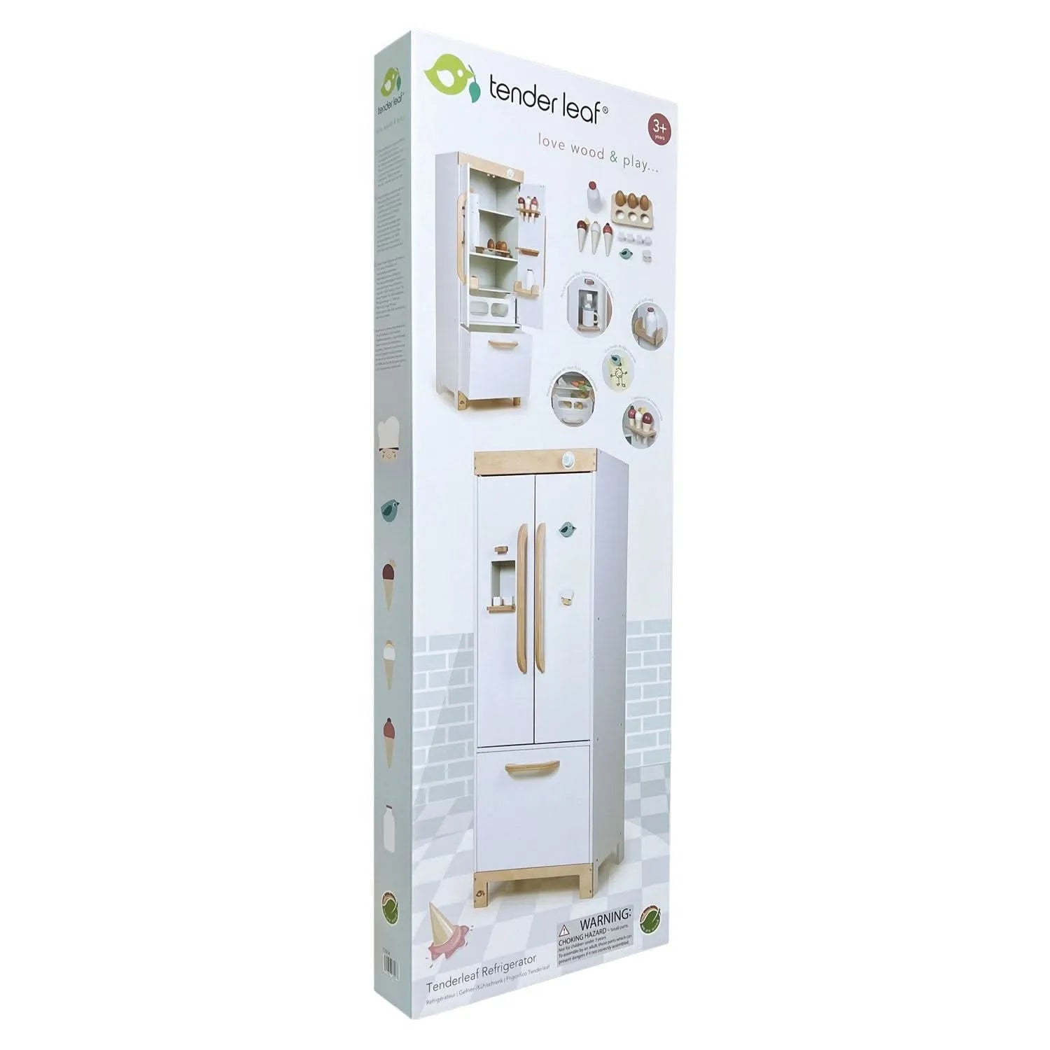 Tenderleaf Toys Wooden Refrigerator-Tenderleaf Toys Wooden Refrigerator