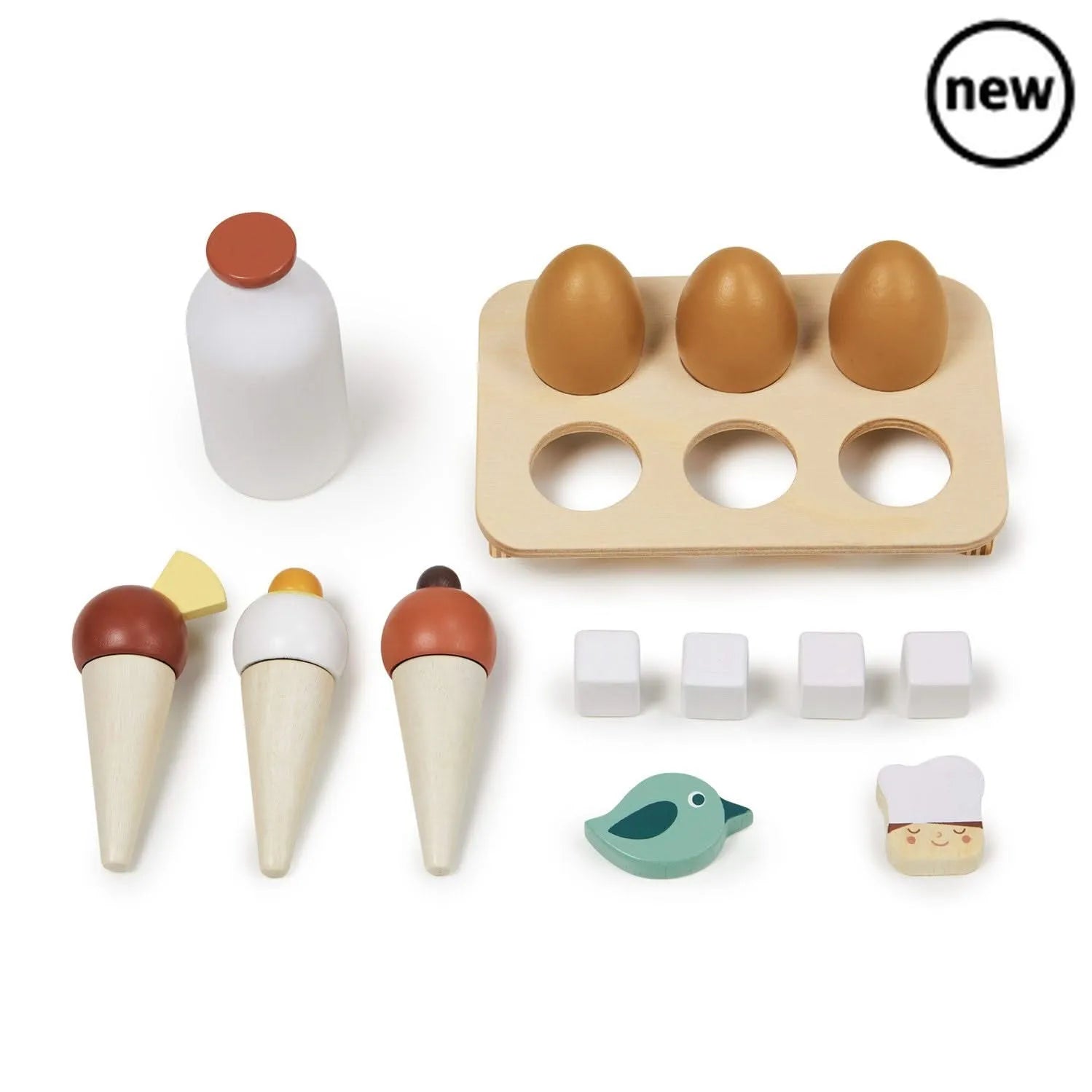 Tenderleaf Toys Wooden Refrigerator-Tenderleaf Toys Wooden Refrigerator