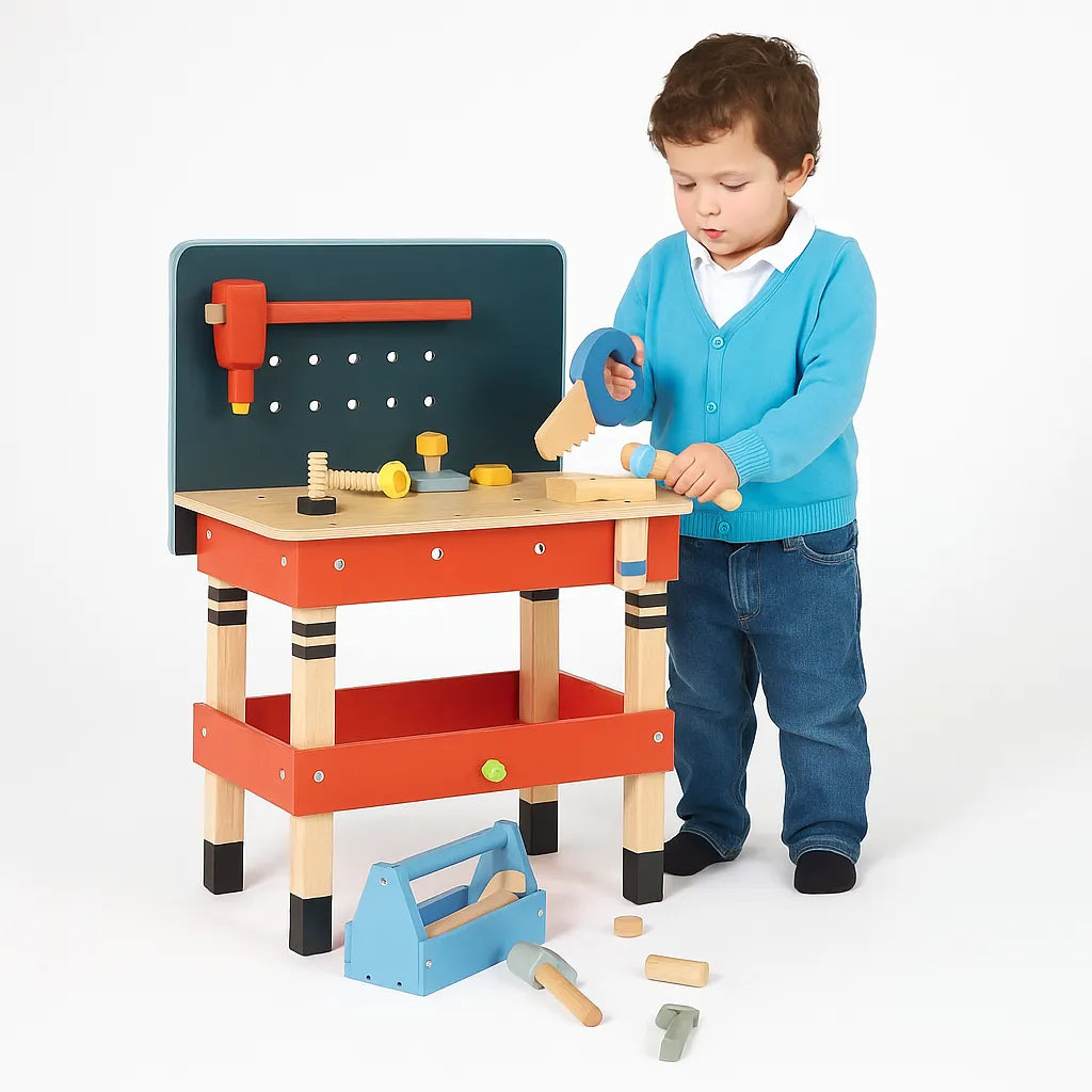 Tenderleaf Toys Wooden Tool Bench-Tenderleaf Toys Wooden Tool Bench