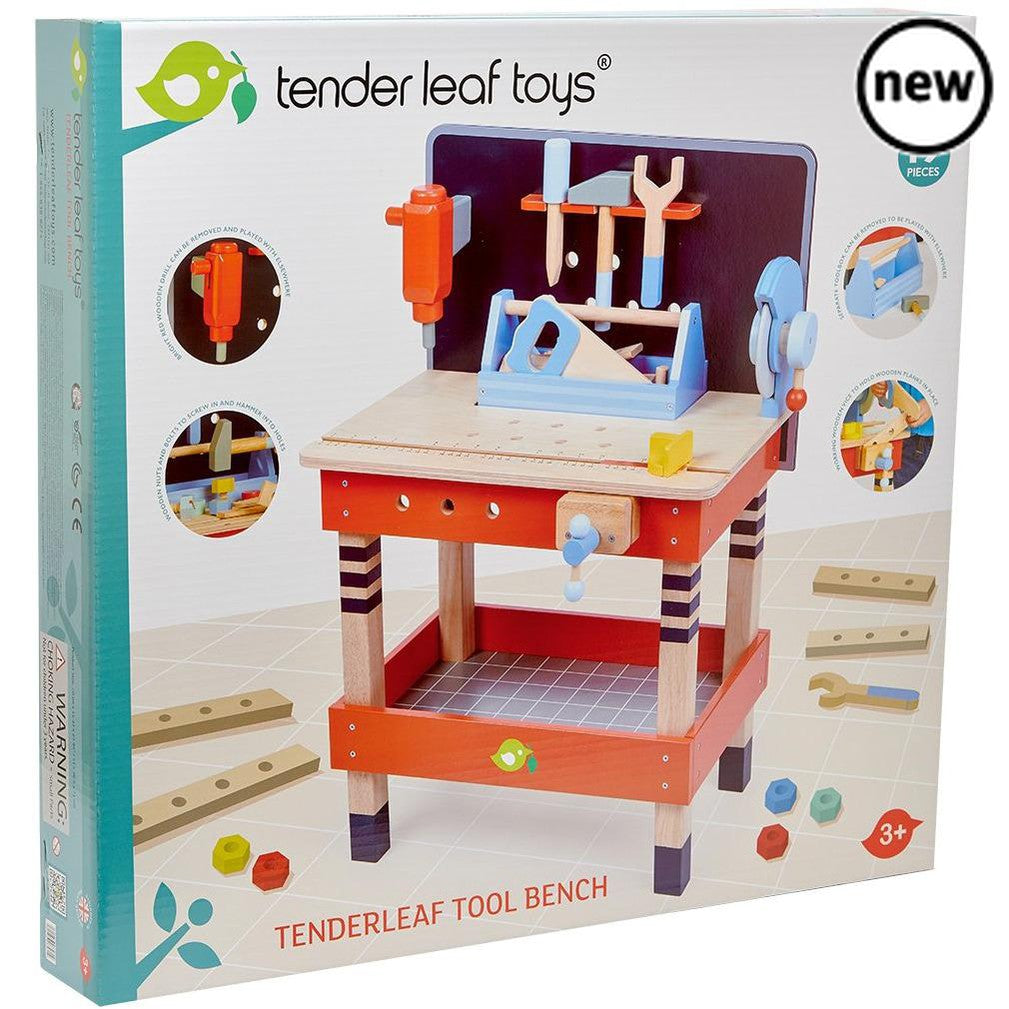 Tenderleaf Toys Wooden Tool Bench, Now you little ones can help around the house, such fun! Watch them make their own toys safely with this beautifully crafted Tender Leaf Toys Tool Bench. A great addition to any little budding carpenters playroom. With a chop saw, drill, tool holder and tools children have everything they need to create something spectacular! Great for role play and creative play! Suitable for ages 3+, Tenderleaf Toys Wooden Tool Bench,Wooden Toys,Tenderleaf, 