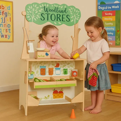 Tenderleaf Toys Wooden Woodland Store And Theatre-Tenderleaf Toys Wooden Woodland Store And Theatre