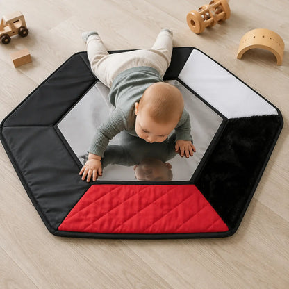 Texture Reflector Mat in natural early-years sensory play setting 2