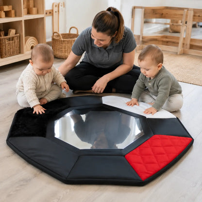 Texture Reflector Mat in natural early-years sensory play setting 3