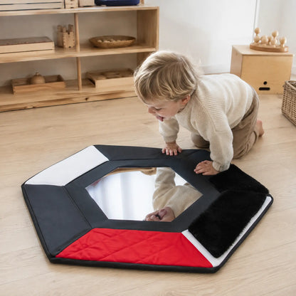 Texture Reflector Mat in natural early-years sensory play setting 5