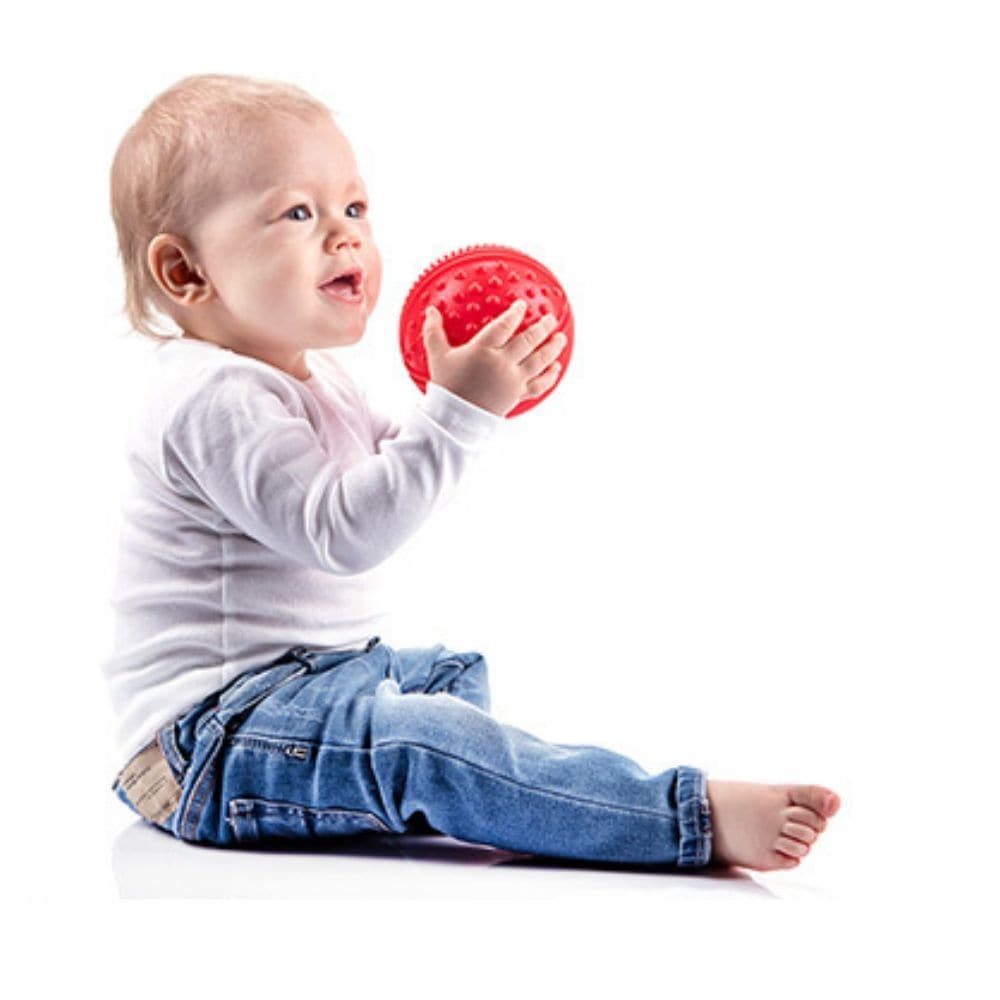 Textured Sensory Ball, The Textured Sensory Ball is a multi-faceted toy designed to provide various sensory experiences and benefits. Here's a breakdown of its features and advantages: Multiple Textures: With four different textures, this ball provides a rich tactile experience that can engage a child's sense of touch, thereby helping in sensory integration. Motor Skill Development: The various textures promote the development of fine motor skills, particularly in the hands and fingers, which are essential 
