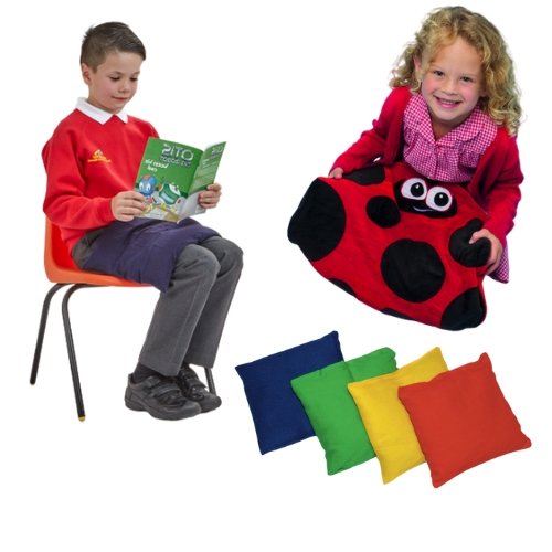 Therapy Focus Weighted Kit, Do you have a classroom of kids who just can't focus? The Classroom Weighted Focus Kit may be just what you need! This comprehensive Therapy Focus Weighted Kit is filled with the best weighted products on the market, including weighted ladybird lap weight, weighted lap pads and weighted bean bags. Each weighted item is just perfect for circle time, reading corners, test taking, homework time and more. This Therapy Focus Weighted Kit is designed for use for multiple children simul