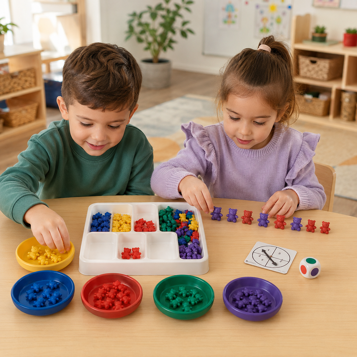 Three Bear Family Sort Pattern and Play classroom image