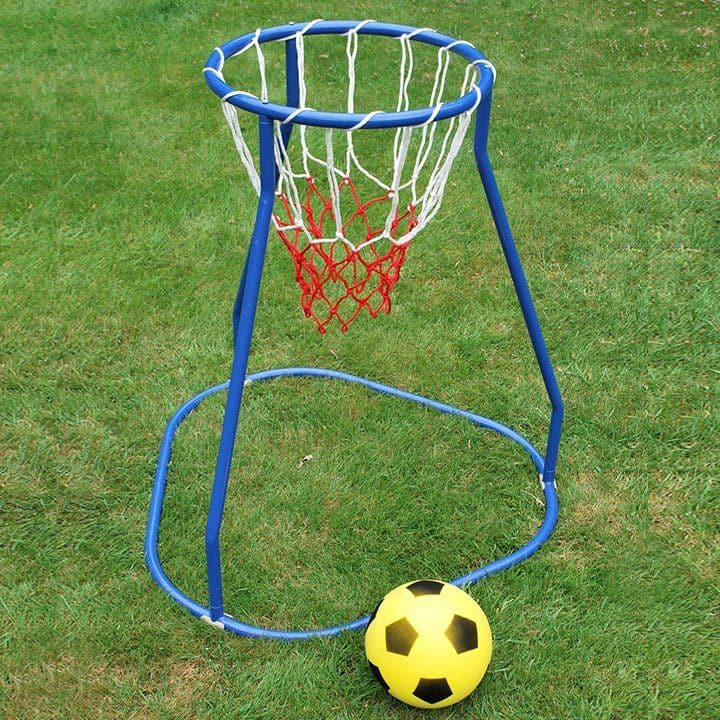 TickiT Basketball Stand, Free standing steel basketball hoop with a nylon rope net.The TickiT® Basketball Stand is an oversized net that is the perfect height for a little one, it is a sturdy and weatherproof frame meaning you can keep it outdoors. The aim of the TickiT Basketball Stand is to help improve your aim which will also give you a sense of position in space. The TickiT® Basketball Stand is designed for young children to help improve hand eye co-ordination and provide a challenge and reachable goal