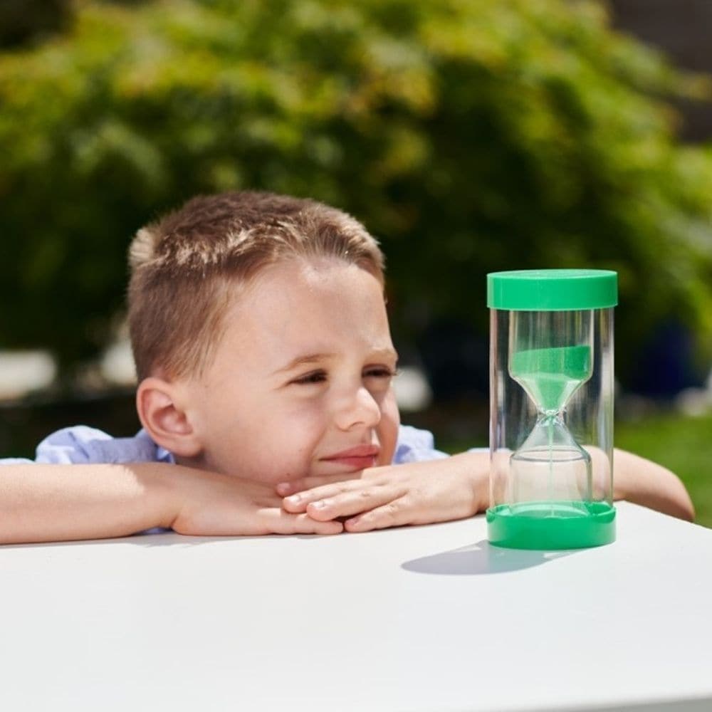 TickiT Colour Bright Sand Timer 1 Minute, The TickiT Colour Bright Sand Timer 1 Minute is a part of our new range of excellent value robust sand timers offer the same traditional visual demonstration of the passing of time, but with a new rounded design including a shatterproof plastic barrier to protect the sleek modernised glass bulb inside. The TickiT Colour Bright Sand Timer 1 Minute are easy to understand for young children, ideal for use in timed games or activities and for timing experiments in maths