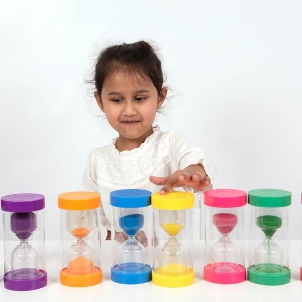 TickiT Colour Bright Sand Timer 3 Minute, Our new TickiT Colour Bright Sand Timer 3 Minute timer is a robust sand timers offer the same traditional visual demonstration of the passing of time, but with a new rounded design including a shatterproof plastic barrier to protect the sleek modernised glass bulb inside. Easy to understand for young children, ideal for use in timed games or activities and for timing experiments in maths or science. The TickiT ColourBright Sand Timer 3 Minute is colour coded to matc