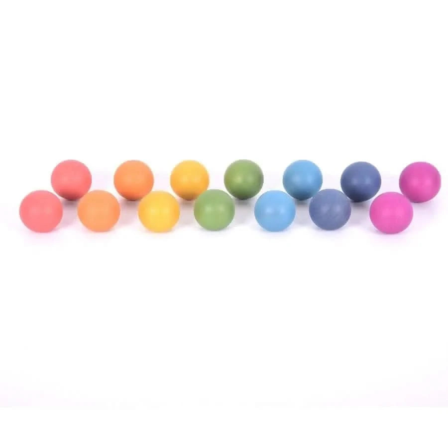 TickIt Rainbow Wooden Balls-TickIt Rainbow Wooden Balls