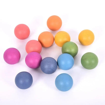 TickIt Rainbow Wooden Balls-TickIt Rainbow Wooden Balls