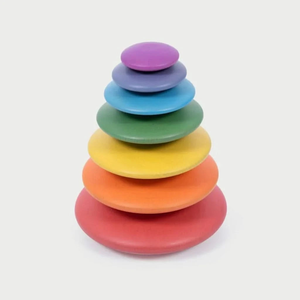 TickiT Rainbow Wooden Buttons-TickiT Rainbow Wooden Buttons
