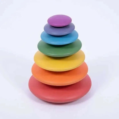 TickiT Rainbow Wooden Buttons-TickiT Rainbow Wooden Buttons