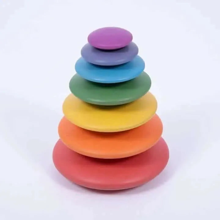 TickiT Rainbow Wooden Buttons-TickiT Rainbow Wooden Buttons