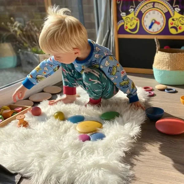 TickiT Rainbow Wooden Buttons-TickiT Rainbow Wooden Buttons