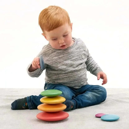 TickiT Rainbow Wooden Buttons-TickiT Rainbow Wooden Buttons