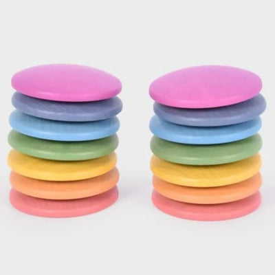 TickIT Rainbow Wooden Discs-TickIT Rainbow Wooden Discs