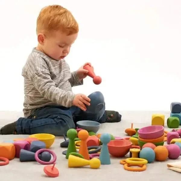 TickIt Rainbow Wooden Figures-TickIt Rainbow Wooden Figures