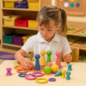 TickIt Rainbow Wooden Figures-TickIt Rainbow Wooden Figures