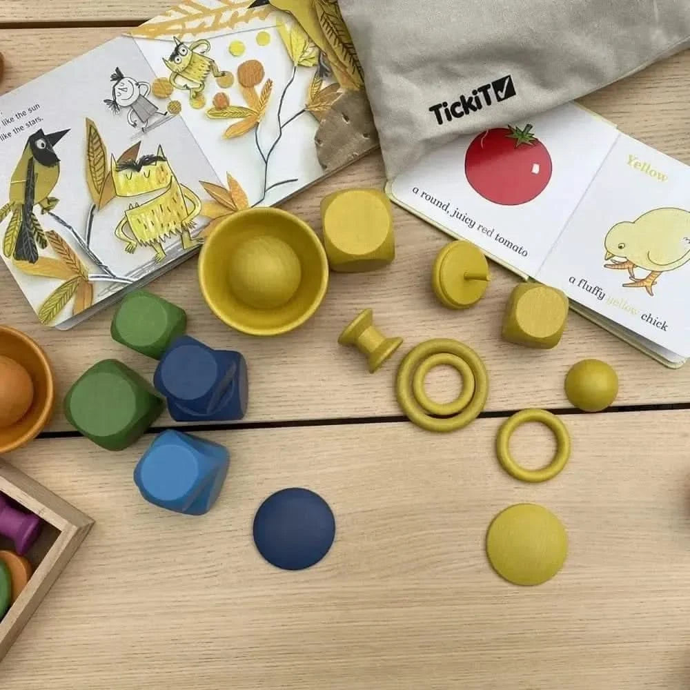 TickIt Rainbow Wooden Rings-TickIt Rainbow Wooden Rings