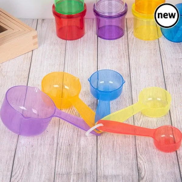 Tickit Translucent Colour Measuring Cups-Tickit Translucent Colour Measuring Cups