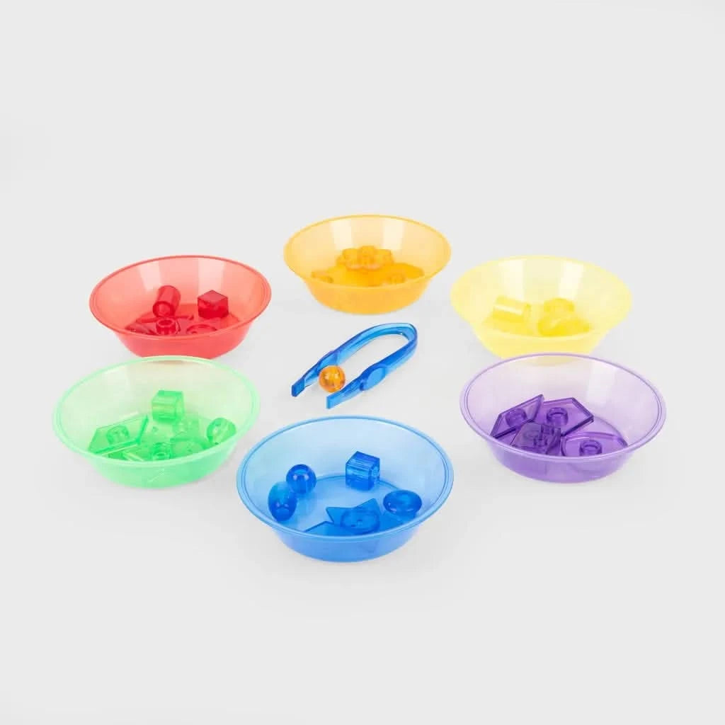 TickiT Translucent Colour Sorting Bowls-TickiT Translucent Colour Sorting Bowls
