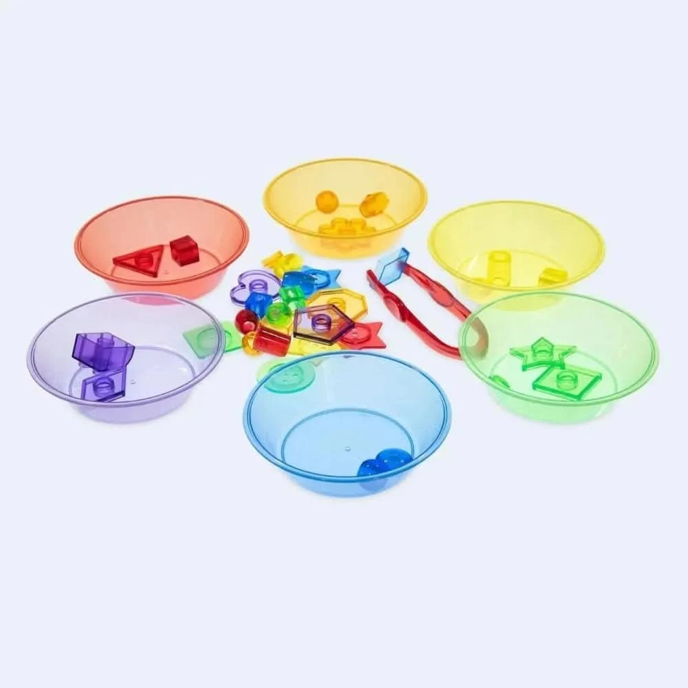 TickiT Translucent Colour Sorting Bowls-TickiT Translucent Colour Sorting Bowls