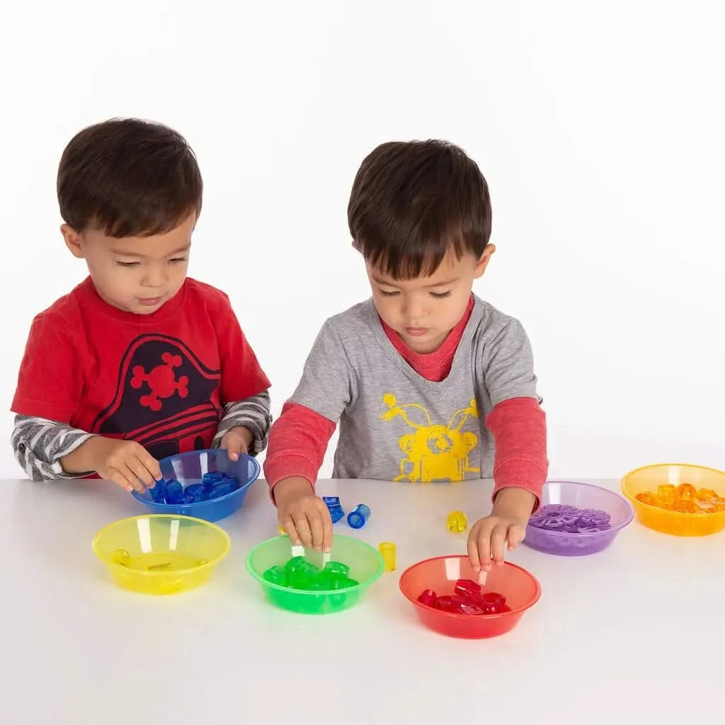 TickiT Translucent Colour Sorting Bowls-TickiT Translucent Colour Sorting Bowls