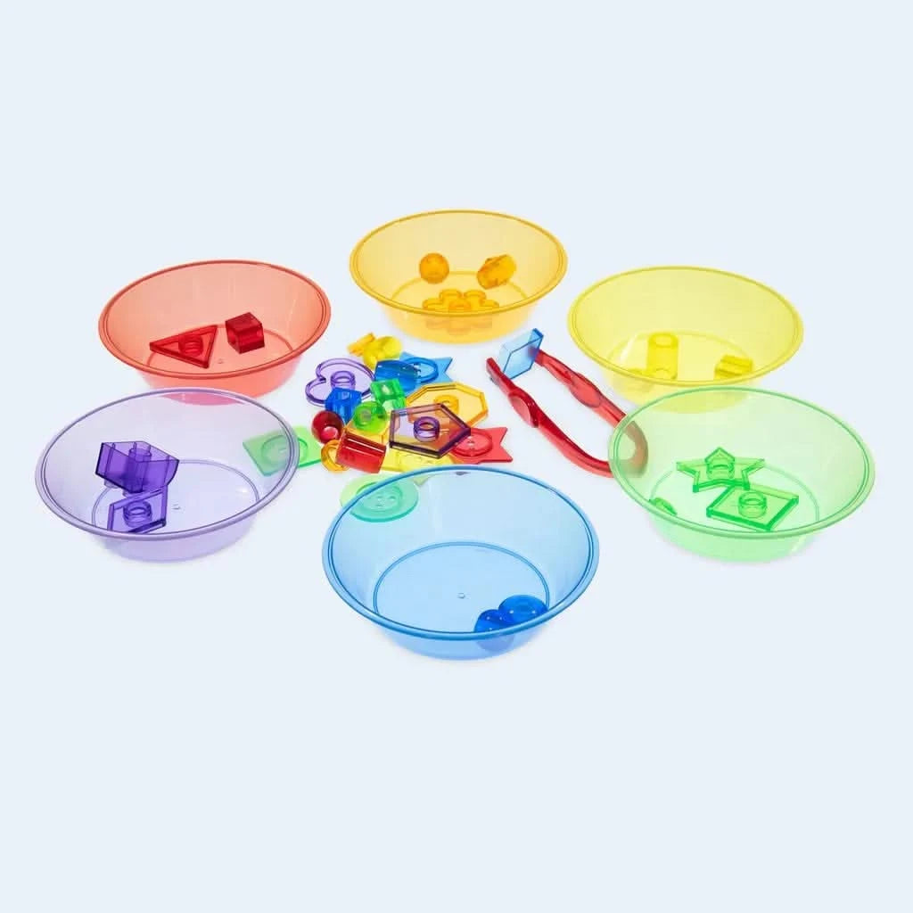 TickiT Translucent Colour Sorting Bowls-TickiT Translucent Colour Sorting Bowls