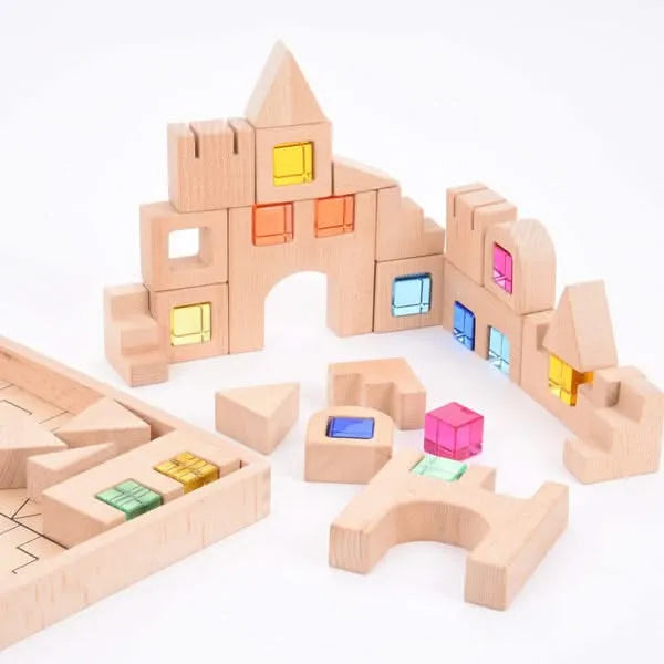 TickiT Wooden Building Gem Blocks-TickiT Wooden Building Gem Blocks