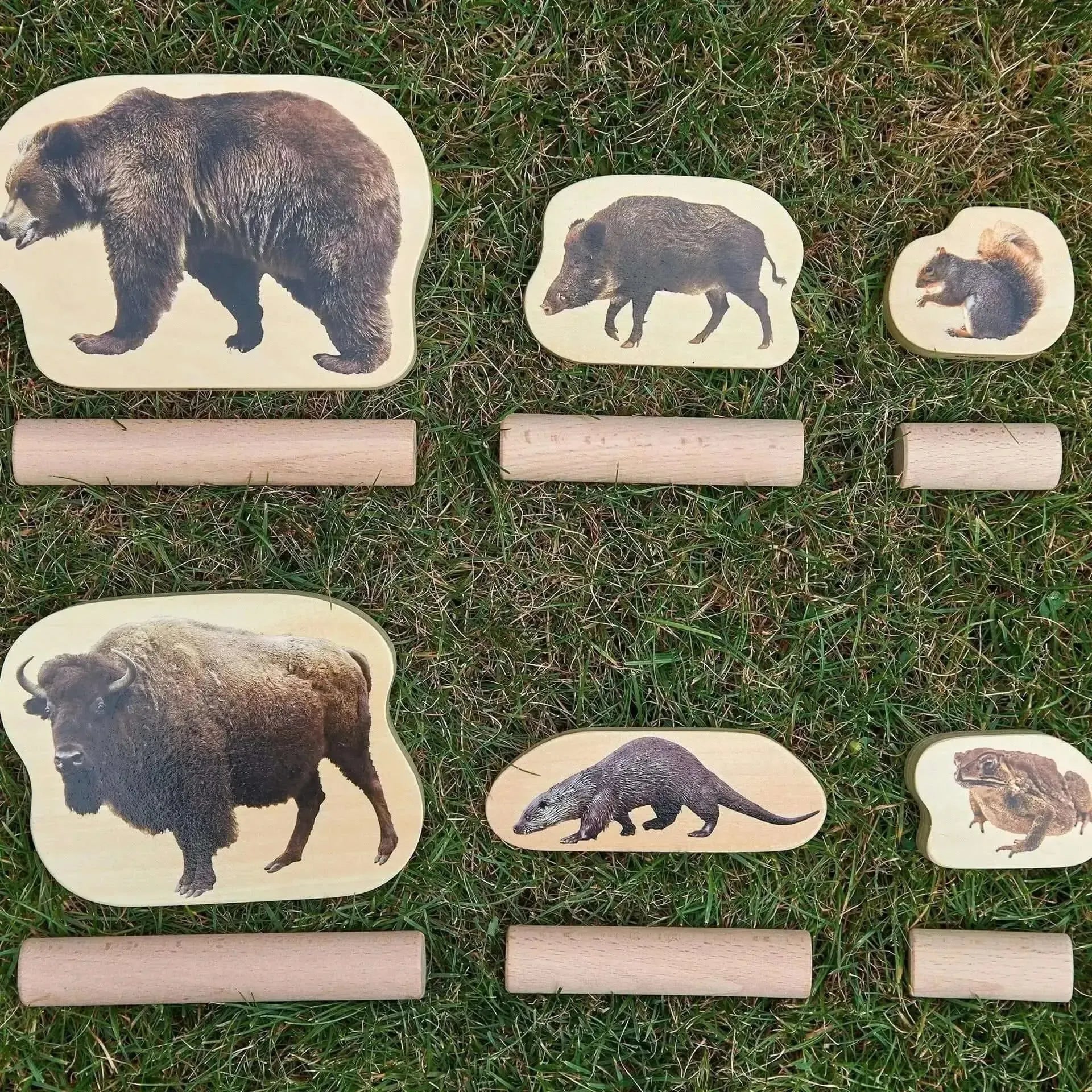 TickiT Wooden Forest Animal Blocks Set of 30-TickiT Wooden Forest Animal Blocks Set of 30