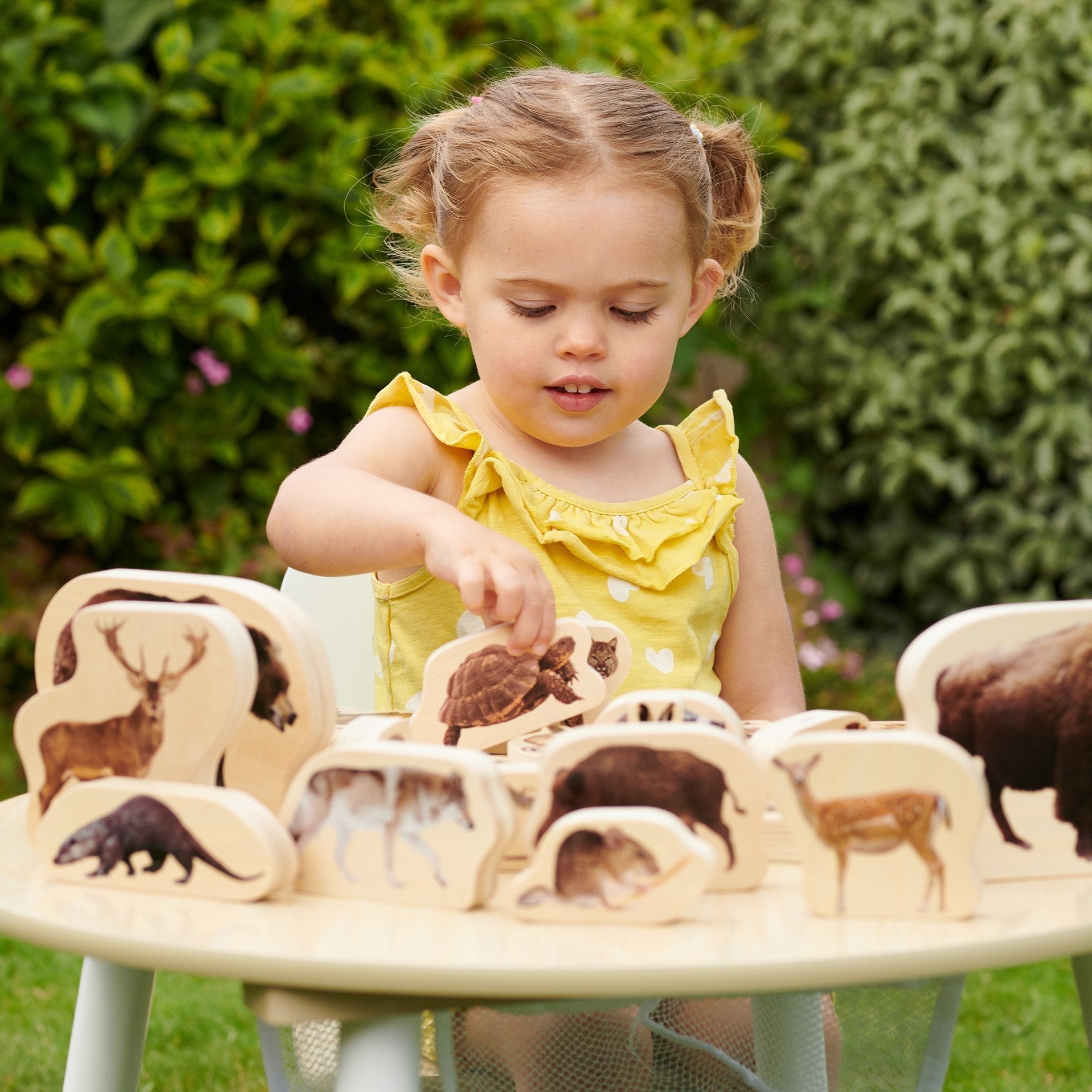 TickiT Wooden Forest Animal Blocks, Our TickiT® Wooden Forest Animal Blocks are a great way for your child to discover wild animals up close as the chunky wooden picture blocks are colour printed on both sides with real photographic images of wild animals from forest, river and woodland environments.The realistic imagery will enable your child to learn about animals in the wild and inspire them to identify them when out on trips to a safari park or see them in books. Older children can be encouraged to visu